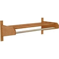 Coat Hat Rack Uses Small Hook Hangers, Medium Oak