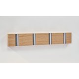 Coat Hideaway Modern Wall Mounted 4-Hook Square Coat Rack, Beech ...
