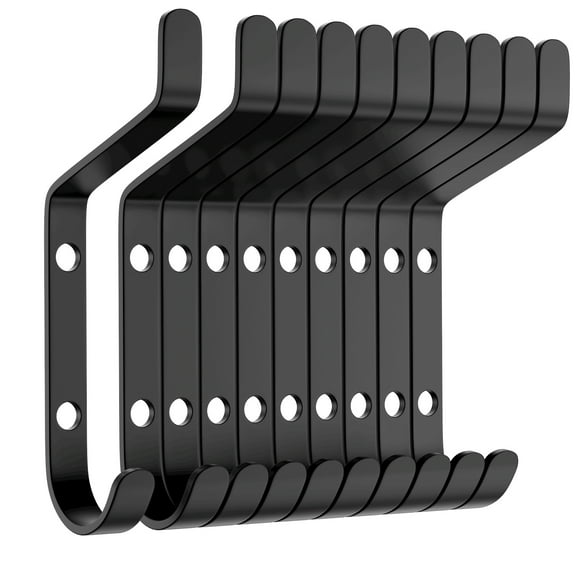 Coat Hook for Hanging, ZUEXT 10 Pack Large Stainless Wall Hooks for Towel, Hat, Backpack, Key, Clothes, Wall Mounted Bag Hooks for Bedroom, Living Room & Kitchen-10KG (Max)