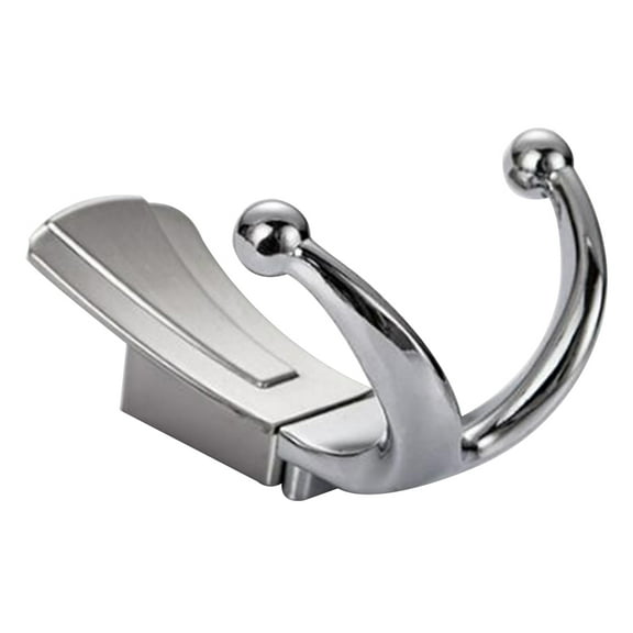 Coat Hook Heavy Duty Wall Mounted Double Towel Robe Clothes Hook Rack for Bath Kitchen Garage(Bright Chrome)