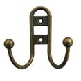 thumbnail image 1 of Coat Hook (Wall Hook, Entryway Hook, Decorative Hook), Bronze, Double Prong Wall Hook, Holds 35 Lbs, Die-Cast Construction, Includes Hardware, Great For Towels, Robes, Coats & Backpacks, Meiiso, 1 of 4