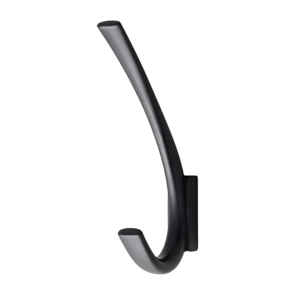 Coat Hooks Coat Hanger Heavy Duty Home Decor Hanging Wall Mount Bracket with Screw Holder for Hat Towel Key Black