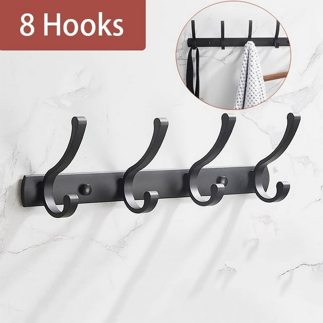 Coat Hooks for Hanging Coats,Coat Rack Wall Mounted, Heavy Duty Metal