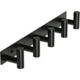 thumbnail image 1 of Coat Hooks Wall Mount, Black T Shaped 5 Hooks Stainless Steel Wall Hooks Towel Rack for Hanging, Heavy Duty Key Holder Hat Rack Used for Bathroom Mudroom Entryway, 1 of 11