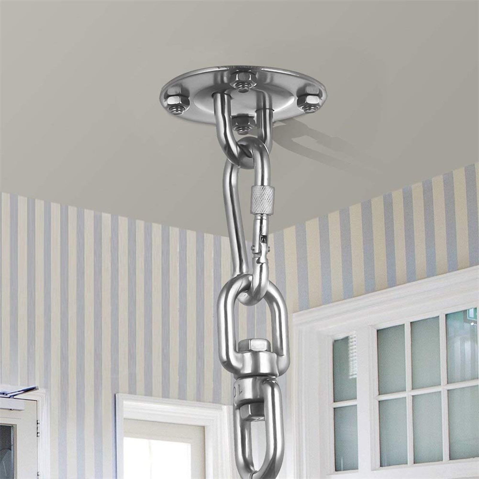 Coat Hooks Wall Mounted with Shelf Metal S Hooks Temporary Curtain Rod