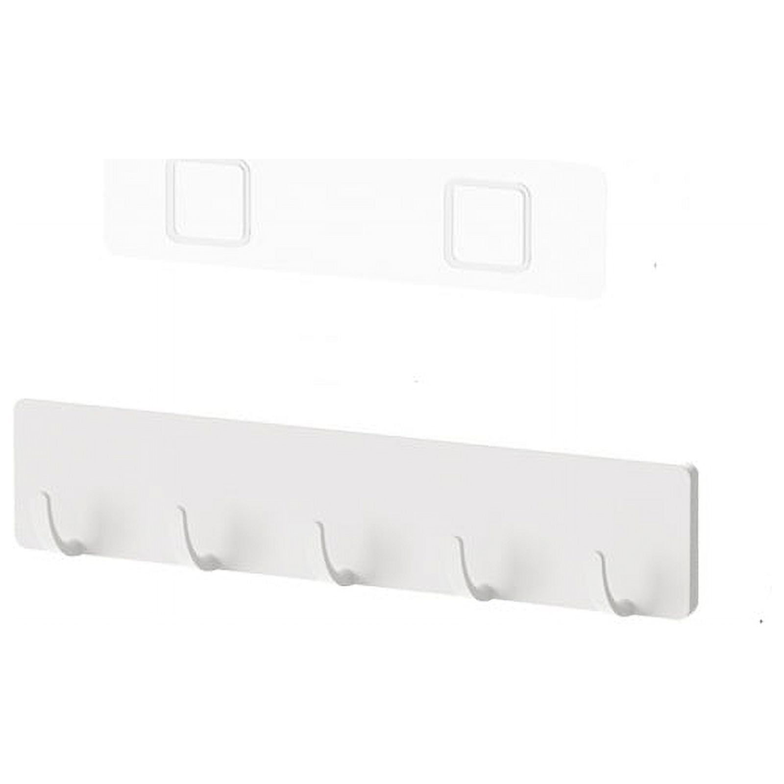 Coat Hooks Wall Mounted with 5 Rail Hooks for Hanging Coats Purse Clothes  Jacket Backpack Entryway Bathroom Kitcken,White 