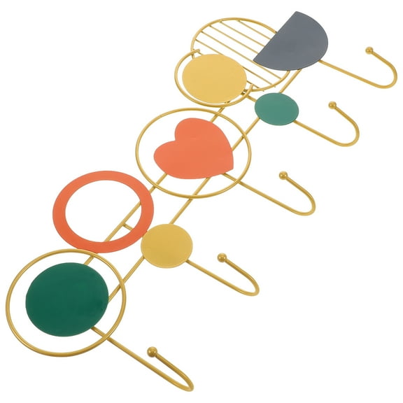 Coat Mounted Hooks for Hanging Coats Metal Hook Rail with 5 Hooks Hanger Wall Mount for Purse Clothes Jacket Backpack Entryway