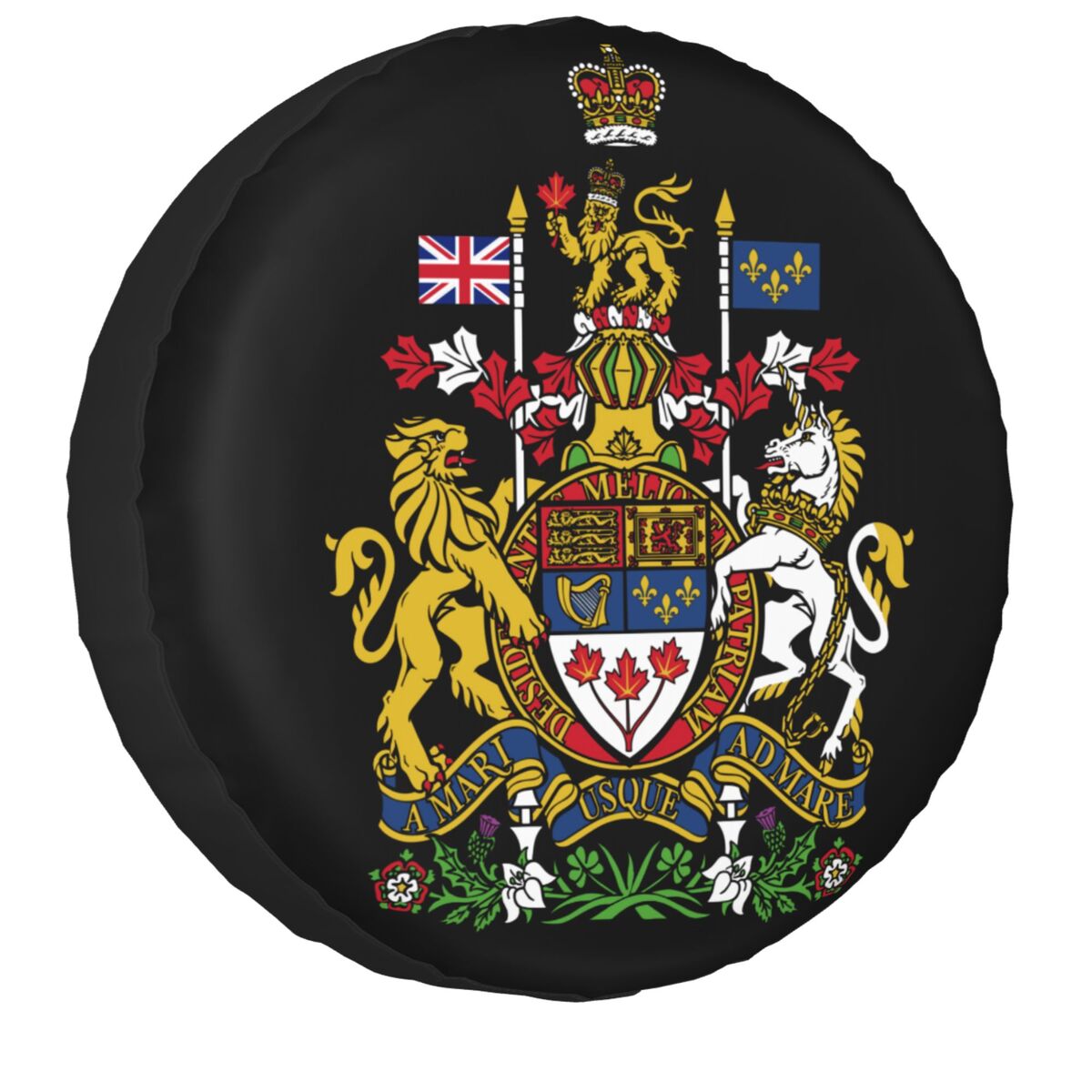 Coat Of Arms Of Canada Tire Cover SUV Spare Wheel Protector Universal