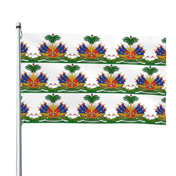 Coat Of Arms Of Haiti Flag 4x6ft Cool Funny Flag Banner For Dorm Bedroom Wall Decor Indoor Outdoor