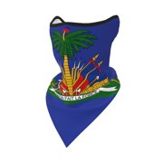 Coat Of Arms Of Haiti Neck Gaiter Balaclava Face Scarf Mask Quick-Dry Half Masks For Women Men Sun Protection Breathable Dustproof
