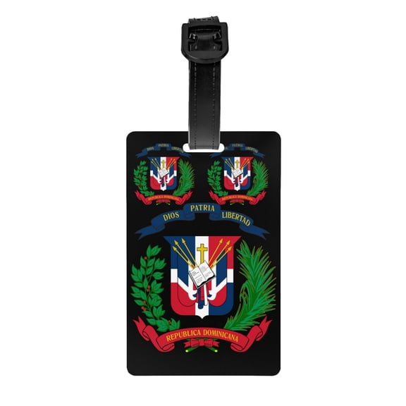 Coat Of Arms Of The Dominican Republic Suitcase Travel Bag Labelsluggage Tag For Baggage Pvc Baggage Id Label Tag