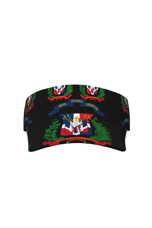 Coat Of Arms Of The Dominican Republic Visor Hats Adjustable Beach Sun Visors Sports Outdoor Visor For Women Men