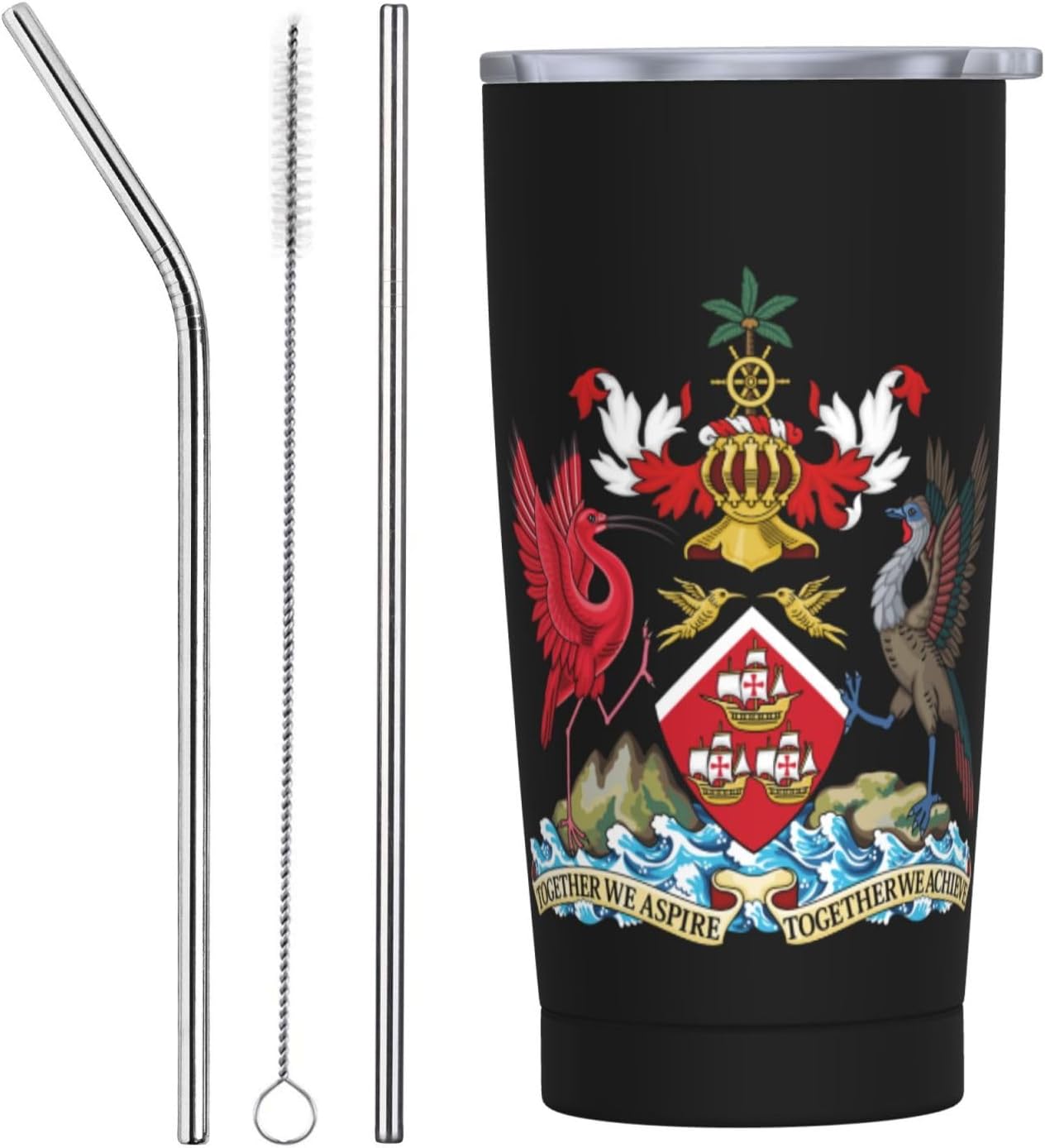 Coat Of Arms Of Trinidad And Tobago Stainless Steel Insulated Cup 20oz