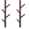 thumbnail image 1 of Coat Rack 2 pack-Wall Mounted Hat Rack Coat Hooks-Sturdy Wooden Coat Rack Stand-Entryway Hall Tree Coat Tree with Solid Base for Hat,Clothes,Purse,Scarves,Handbags,Umbrella(Dark Brown), 1 of 7