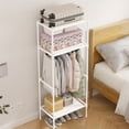 thumbnail image 1 of Coat Rack Freestanding Closet Organizer, Hall Tree with Storage Shelves, Corner Entryway Organizer for Bedroom, Metal and Plastic Construction, Easy Assembly, Space Saving Design, 1 of 7