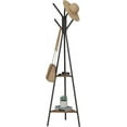 thumbnail image 1 of Coat Rack Freestanding, Coat Hanger Stand, Hall Tree with 2 Shelves, for Clothes, Hat, Bag, 1 of 6