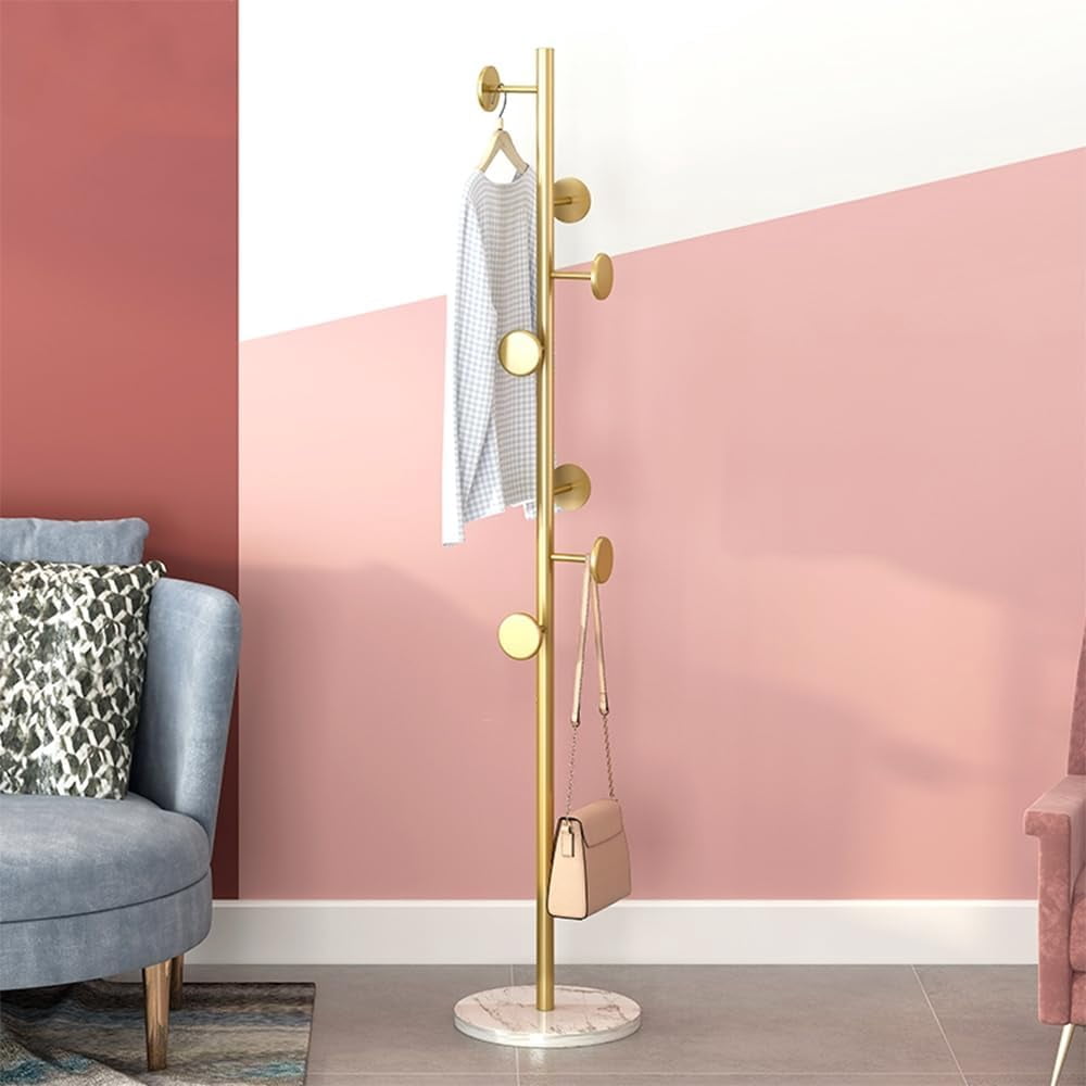 Rock Coat Racks Coat Rack Freestanding with Marble Rock Slab Base, Heavy Duty Sturdy ...