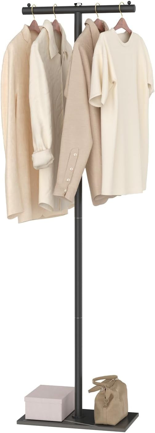 Metal Jacket Rack Coat Rack Freestanding, Modern Clothes Rack with Rock Slab Base, Heavy ...