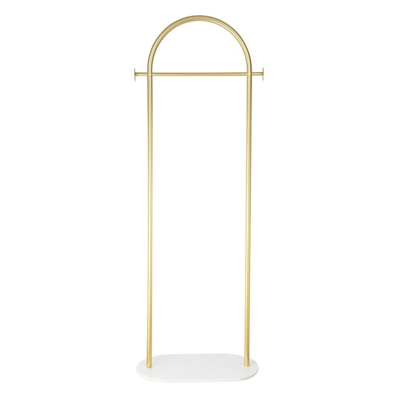 Coat Rack Freestanding | White Marble Base, Modern Gold Coat Racks | Fashionable Standing Coat Rack, Stable Entrance Coat Hanger for Entryway Hallway, Office or Bedroom