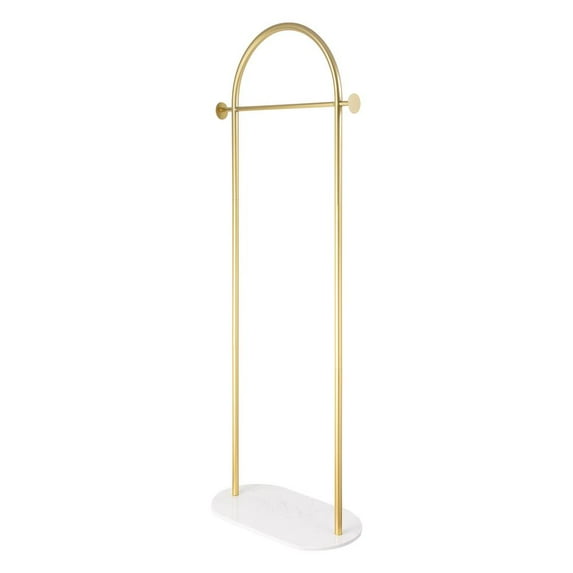 Coat Rack Freestanding White Marble Base Modern Gold Coat Racks Fashionable Standing Coat Rack Stable Entrance Coat Hanger for Entryway Hallway Offices or Bedroom kindly