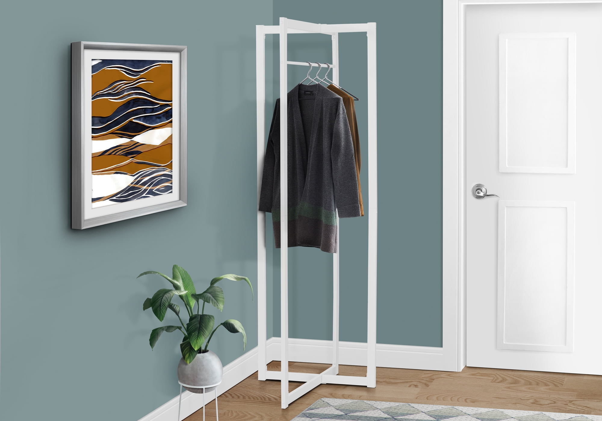 Coat Rack Hall Tree Hanging Bar Entryway 72