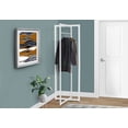 thumbnail image 1 of Coat Rack, Hall Tree, Free Standing, Hanging Bar, Entryway, 72"H, Bedroom, Metal, White, Contemporary, Modern, 1 of 5