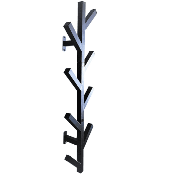 Coat Rack & Hat Rack - Modern Design - Wall Mounted - Stylish - (Black)