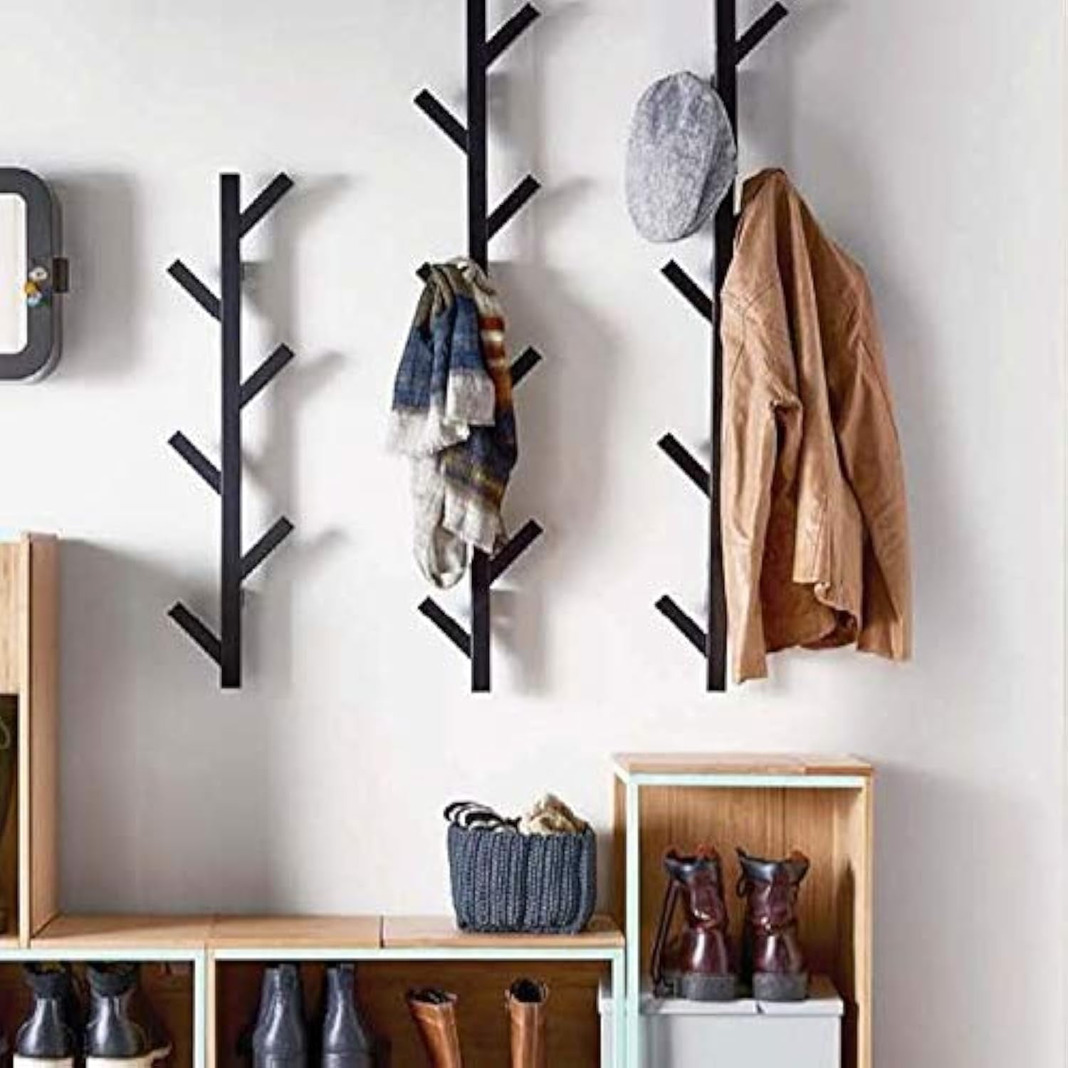 Coat Rack & Hat Rack – Modern Design – Wall Mounted – Stylish – (White ...