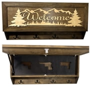 Coat Rack Hidden Gun Storage - Welcome by Bellewood Designs