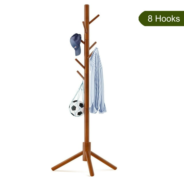 Coat Rack Stand Hat Rack Stand, Dinosam Wooden Coat Rack Freestanding