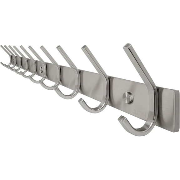 Coat Rack Wall Mount,10 Coat Hooks for Hanging Coats,30 Inch Stainless Steel Coat Hanger Wall Mounted Hook Rack Rail for Clothes,Jacket