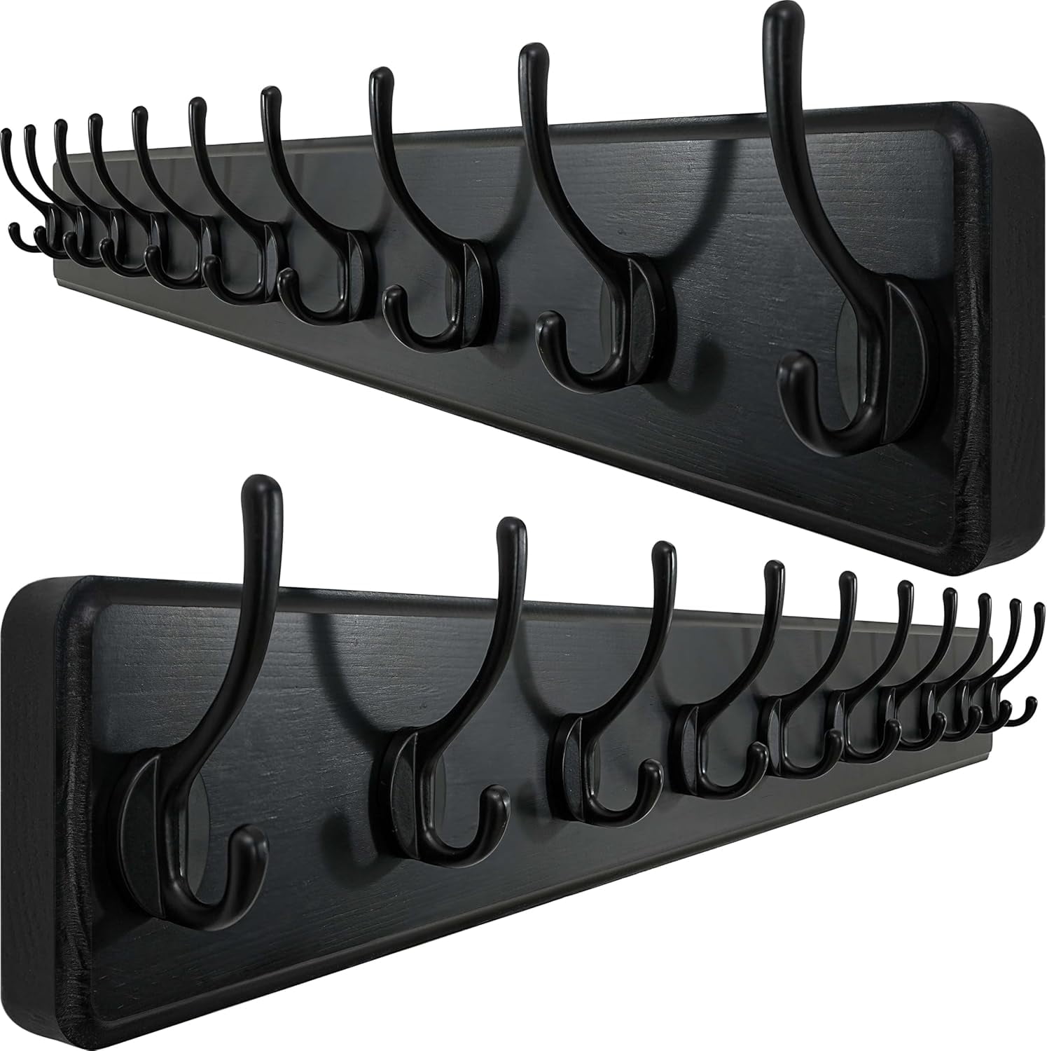 Coat Rack Wall Mount,10 Hooks,38 9/16