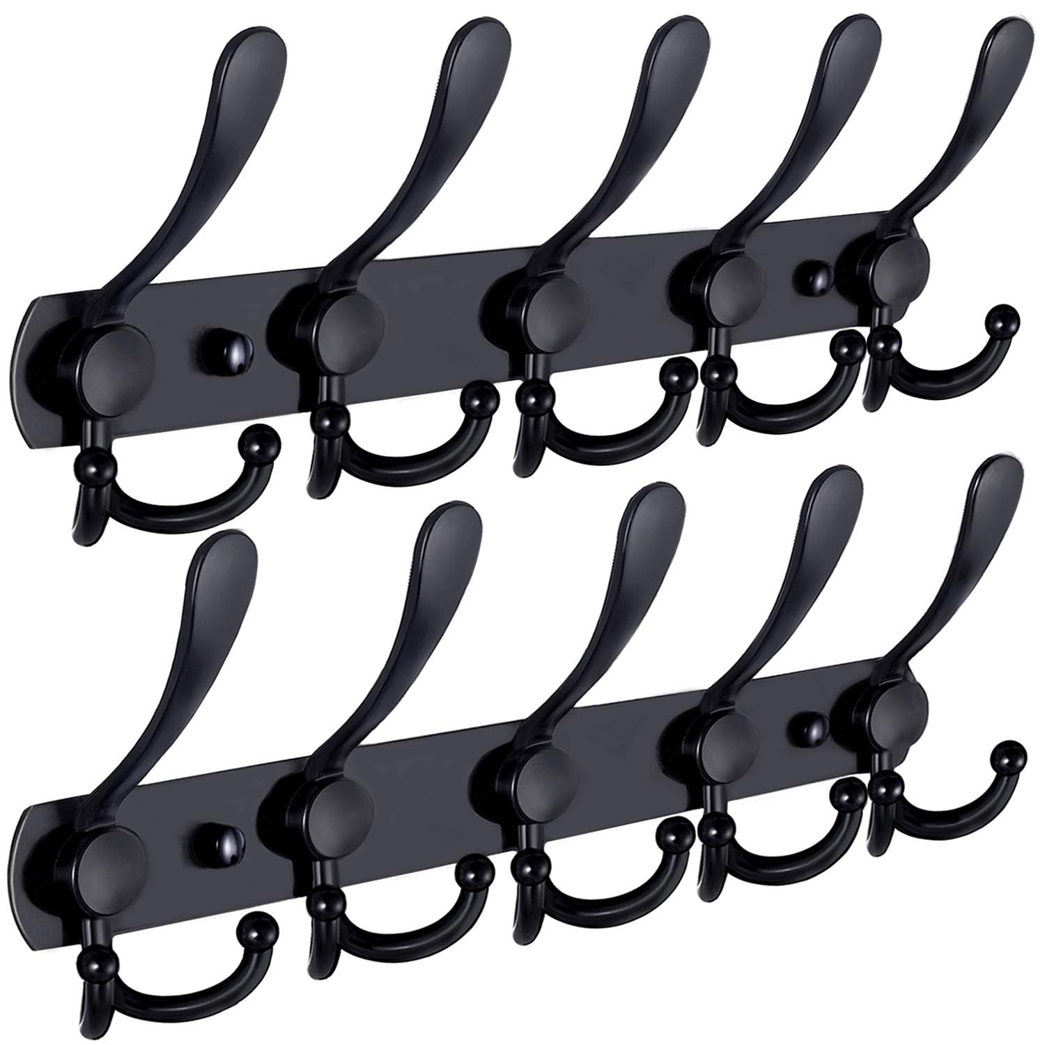 Coat Rack Wall Mount, 2 Packs Coat Hanger, Stainless Steel Triple Hooks