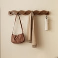 thumbnail image 1 of Coat Rack Wall Mount, 20.47 Inches Wood Coat Hooks with 6 Hooks, Hat Rack Bag Hanger Key Holder for Wall, Purse Hanger Towel Racks for Bathroom (1Pack, Brown), 1 of 6