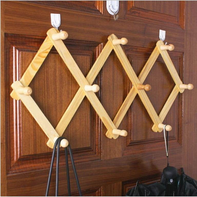 Metal Accordion Wall Hanger Coat Rack Wall Mount,Expandable Coat