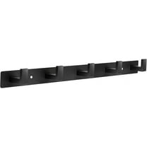 Metal Wall Mount Coat Rack with 5 Hooks, Black