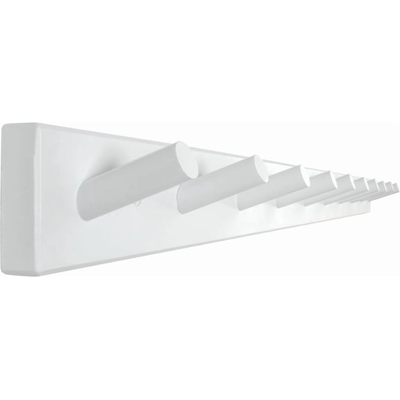 Coat Rack Wall Mounted,10 Hooks,38" Long Coat Hanger Wall Mount,Peg Rail Hat Hooks for Hanging Caps,Jacket,Clothes,Coats,White