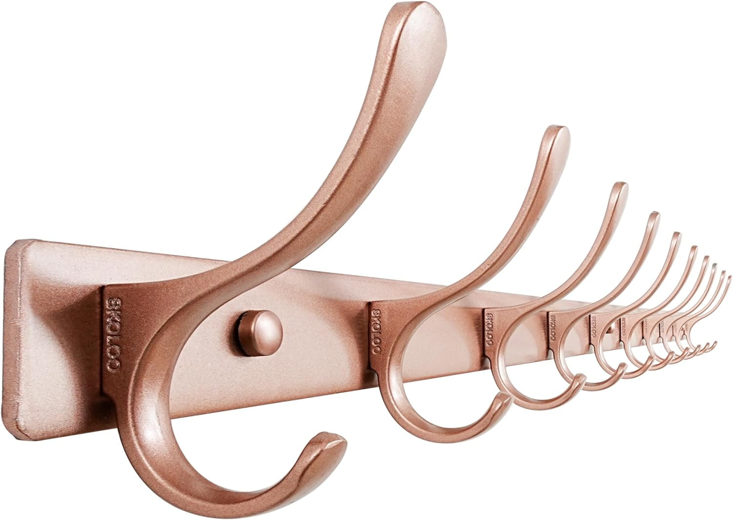 Coat Rack Wall Mounted - 10 Hooks, Heavy Duty, Stainless Steel, Metal ...