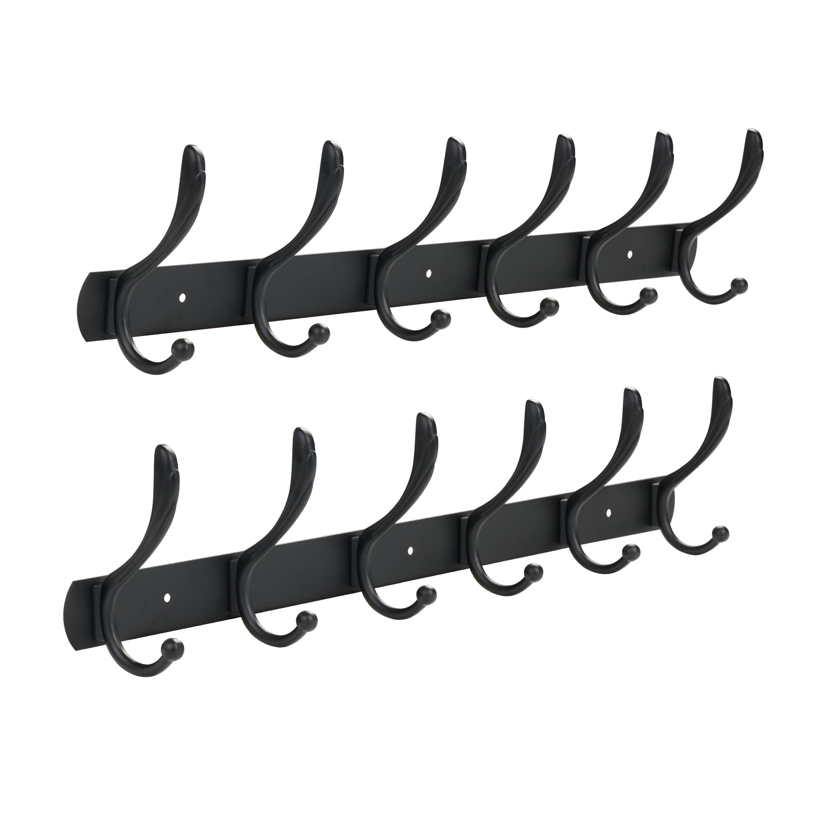 Coat Rack Wall Mounted, 2 Pack Wall Hooks for Coats, Heavy Duty Metal Coat  Hangers for Wall,6 Hooks for Purse Clothes Jacket Backpack in Mudroom