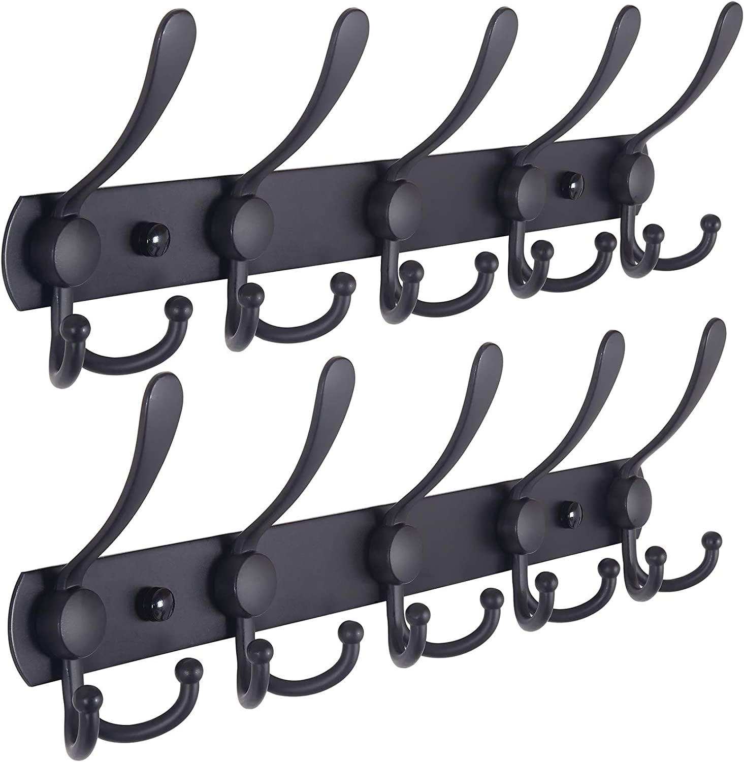 Troyes Brown 5-Hook Wall Mounted Coat Rack with Storage