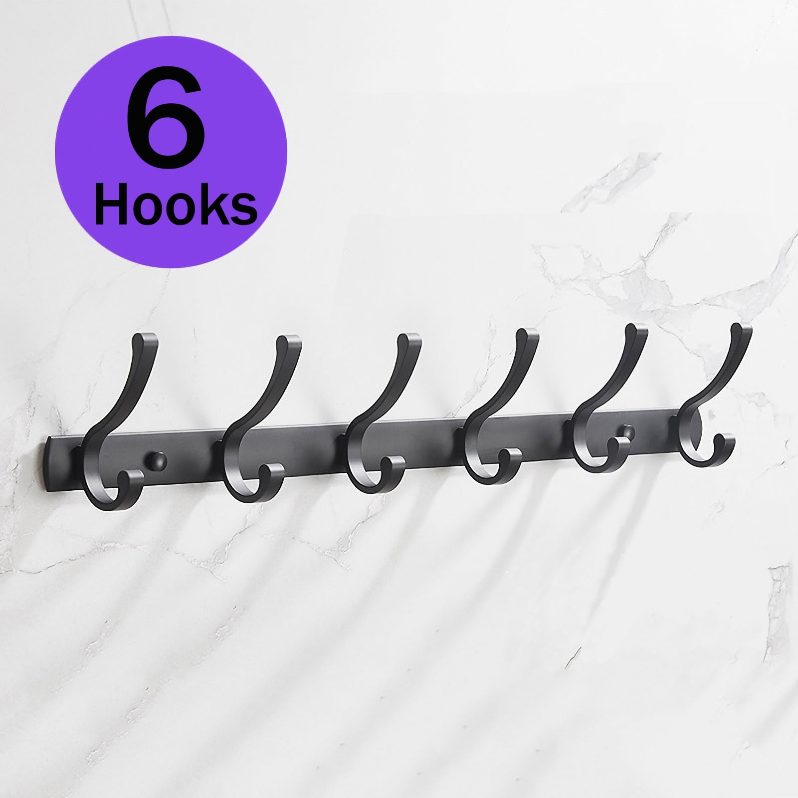 Coat Rack Wall Mounted Heavy Duty Wall Hooks for Wall Hanger with 12 Hooks  for Hanging,Dinosam Coat Hanger Hat Rack Coat Hooks Rack for Wall Coat