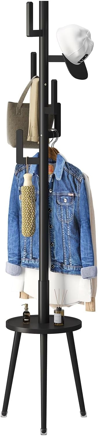 Coat Rack, Wooden Coat Rack Freestanding with Shelf, Bamboo Cactus Coat ...