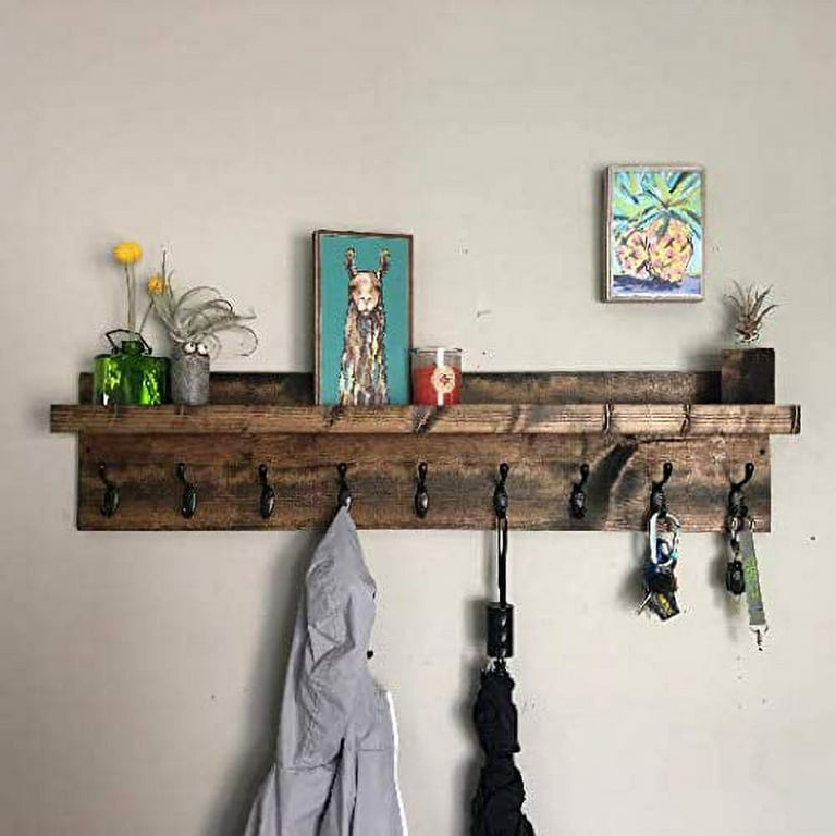 Coat Rack with Shelf Wall Mounted with Storage (Choose your Length