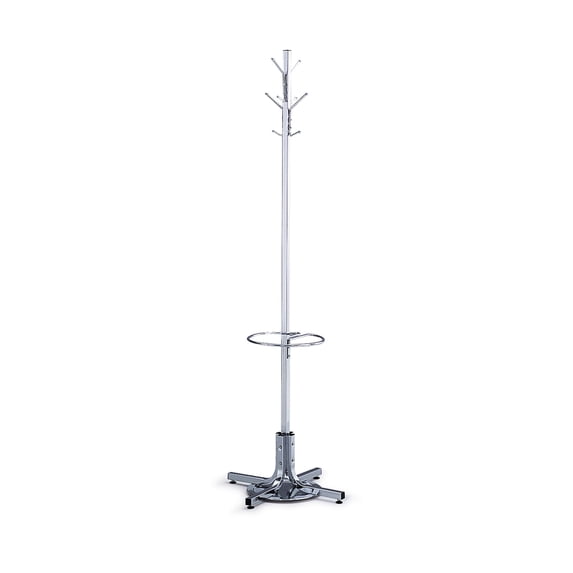 Coat Rack with Umbrella Stand, Chrome
