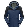 thumbnail image 1 of Coat Rain Jacket Women/Men's Solid Color Three In One Windproof And Warm Windbreaker Casual And Fashionable Mountaineering Suit For Men And Women, And Charging Jacket Great Gifts for Less,S-4XL, 1 of 2