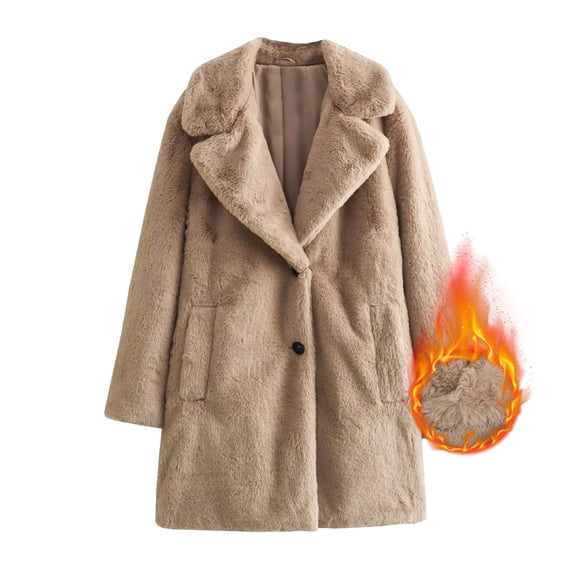 Coat For Women Casual Notch Lapel Mid Length Outwear 2024 Fashion Solid Color Cardigan Sweaters Overcoat plus Size Styles for Women plus Size Long Winter Jackets for Women 3x Women's Jackets plus Size