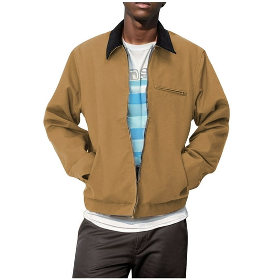 Coat for Men,Long Coat Men,Men's Fashion Casual Color Match Zipper Pockets Buttonzipper Long Sleeve Outwear Coat,Mens Long Coat