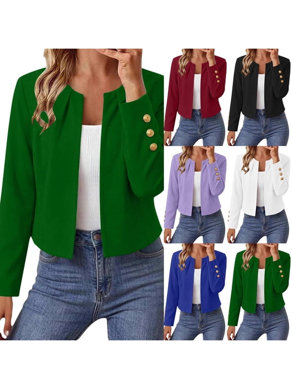 Coat for Women Elegant Short Suit Jacket,Tailored for Office or Date Night