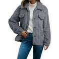 thumbnail image 1 of Coat for Women, Yigetop Winter Fleece Heating 2025 Jacket for Women Button Down Stand Collar with Pockets Coats Winter Jackets for Women Light Ashy M, 1 of 7
