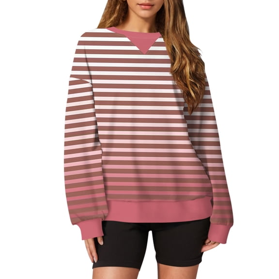 Coat for WomenWomen's Casual Printing Pullover Long Sleeve Shirt Oversized Sweatshirt